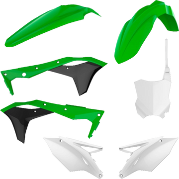 POLISPORT Body Kit Complete OEM Green/Black/White KX 250F 90713