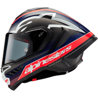 ALPINESTARS Supertech R10 Helmet Team Matte Black/Carbon Red Fluo/Blue Small 82002241383S