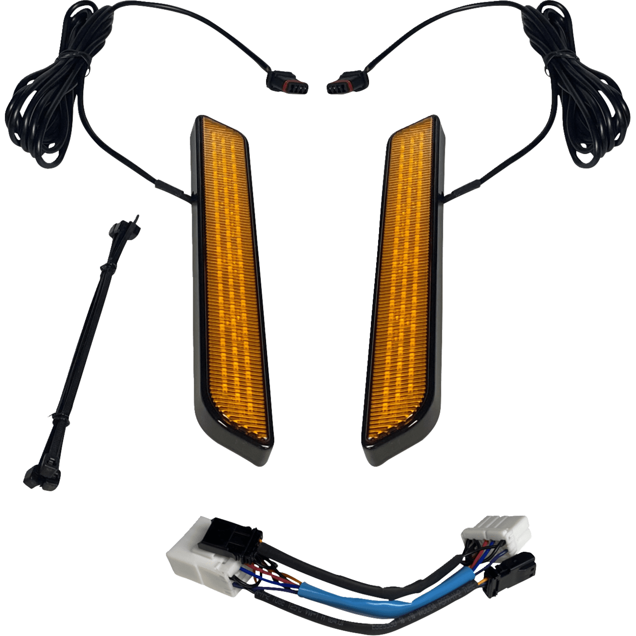 CUSTOM DYNAMICS LED Fork Light Amber Black CDFORKHDAB