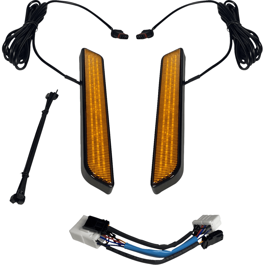 CUSTOM DYNAMICS LED Fork Light Amber Black CDFORKHDAB