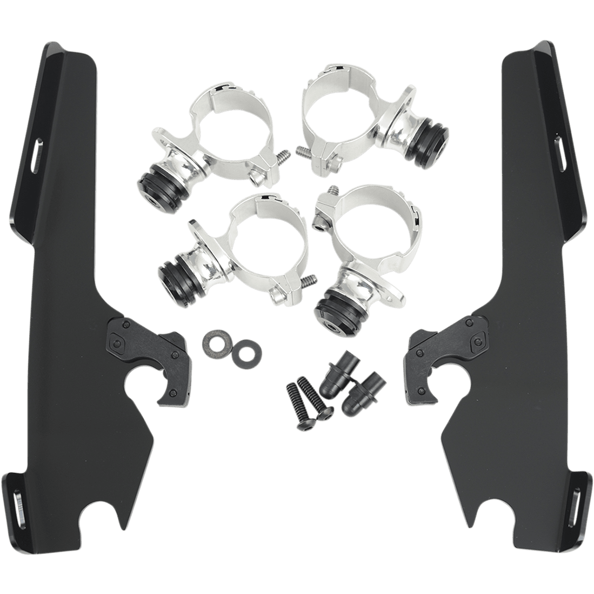 MEMPHIS SHADES Batwing Trigger Lock Mounting Kit VT 750/1100 Black MEK1957