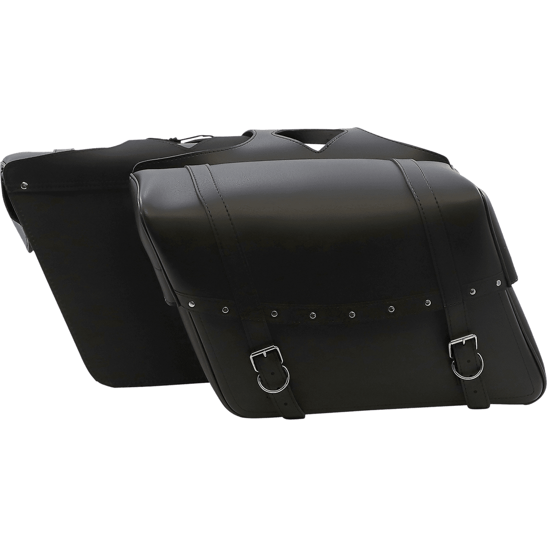 SADDLEMEN Highwayman Rivet Slant-Style Saddlebags Jumbo X02103042