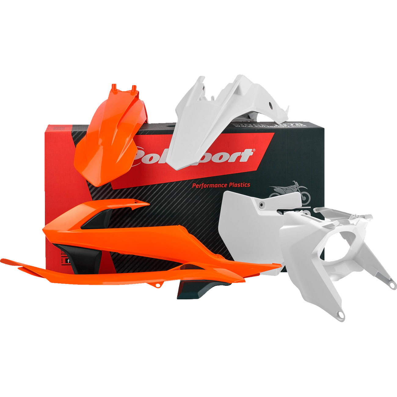 POLISPORT Body Kit With Air Box '16 OEM Orange/White SX 65 90682