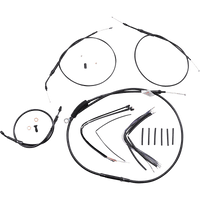 BURLY BRAND Handlebar Cable and Brake Line Kit Extended Sportsters 14" T-Bar Handlebars ABS B301269