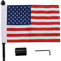 PRO PAD Flag Mount 1/2" Square Sissy Bar 6" X 9" Flag BRFMSQSB