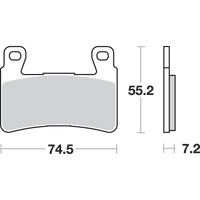 SBS HS Brake Pads Honda 734HS