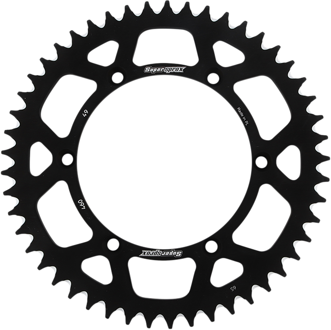 SUPERSPROX Rear Sprocket Black Kawasaki/Suzuki 49 Tooth