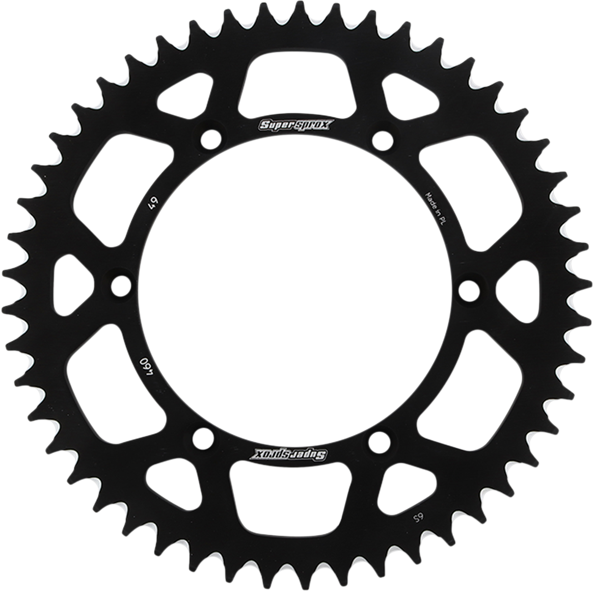 SUPERSPROX Rear Sprocket Black Kawasaki/Suzuki 49 Tooth