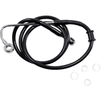 DRAG SPECIALTIES Brake Line +8" Black '15-'17 Softail