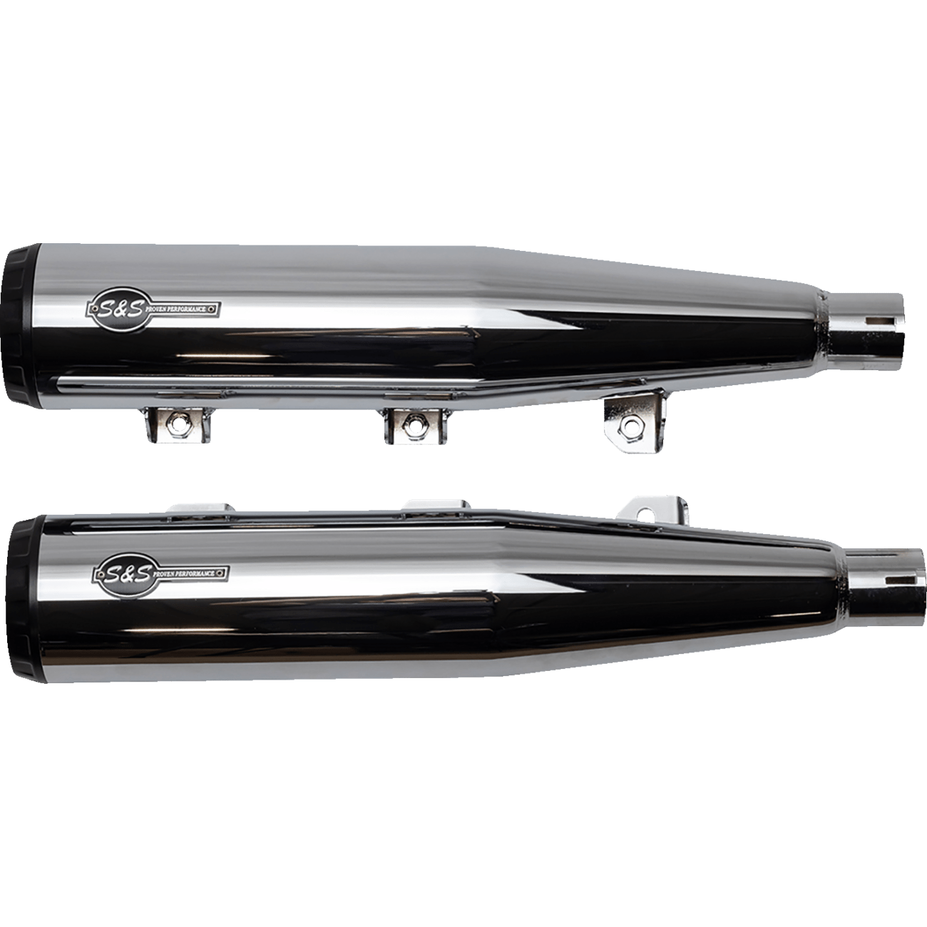 S&S CYCLE Grand National Slip-On Mufflers Chrome Race Only 4110156R