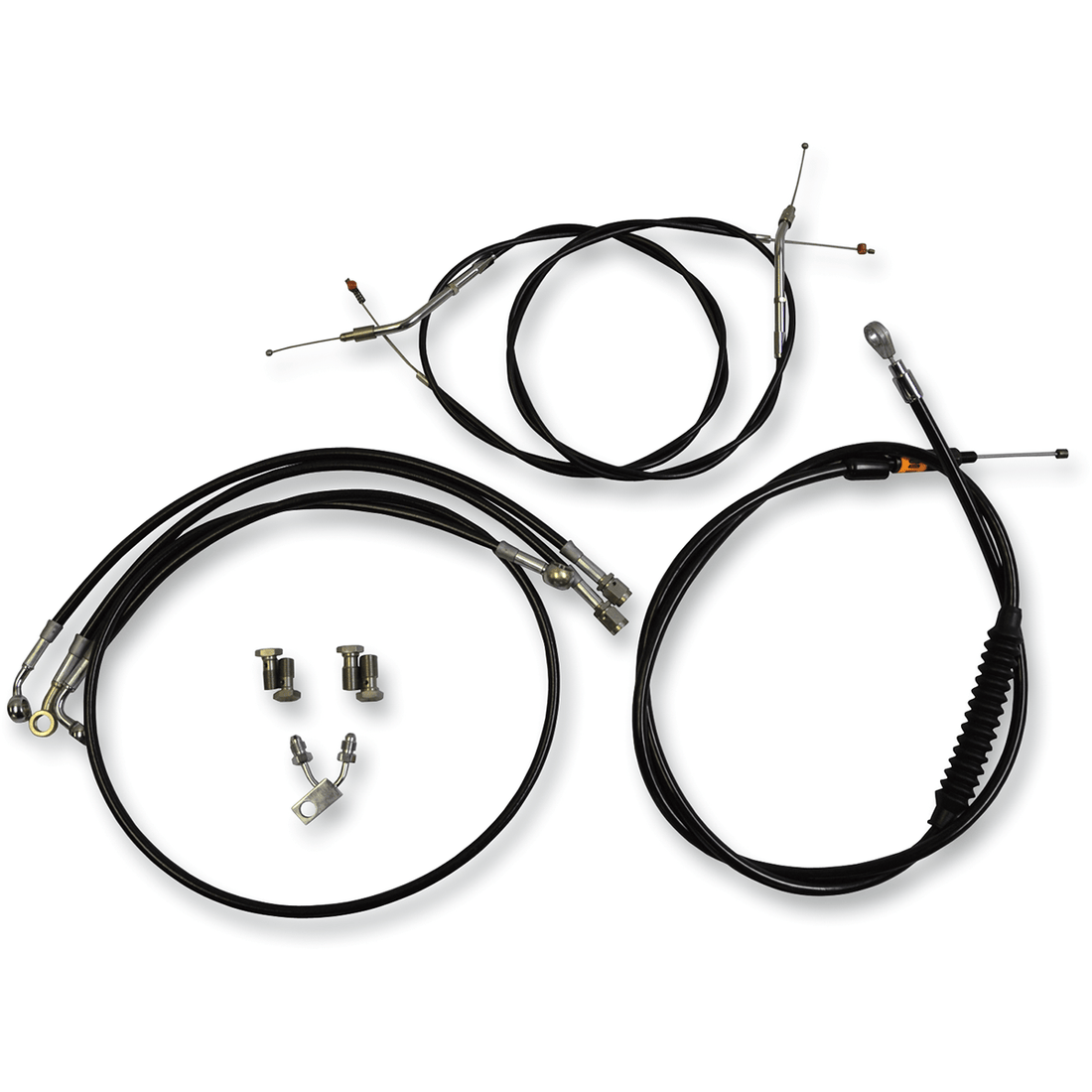 LA CHOPPERS Handlebar Cable/Brake Line Kit 18" 20" Ape Hanger Handlebars Black LA8150KT19B