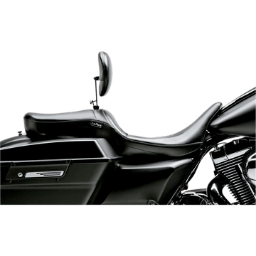 LE PERA Maverick Seat with Backrest Smooth Black FL '08-'23 LK957BRS