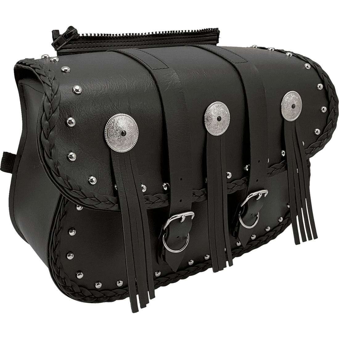 WILLIE & MAX LUGGAGE Warrior Saddlebag Black Studded Black 5832000