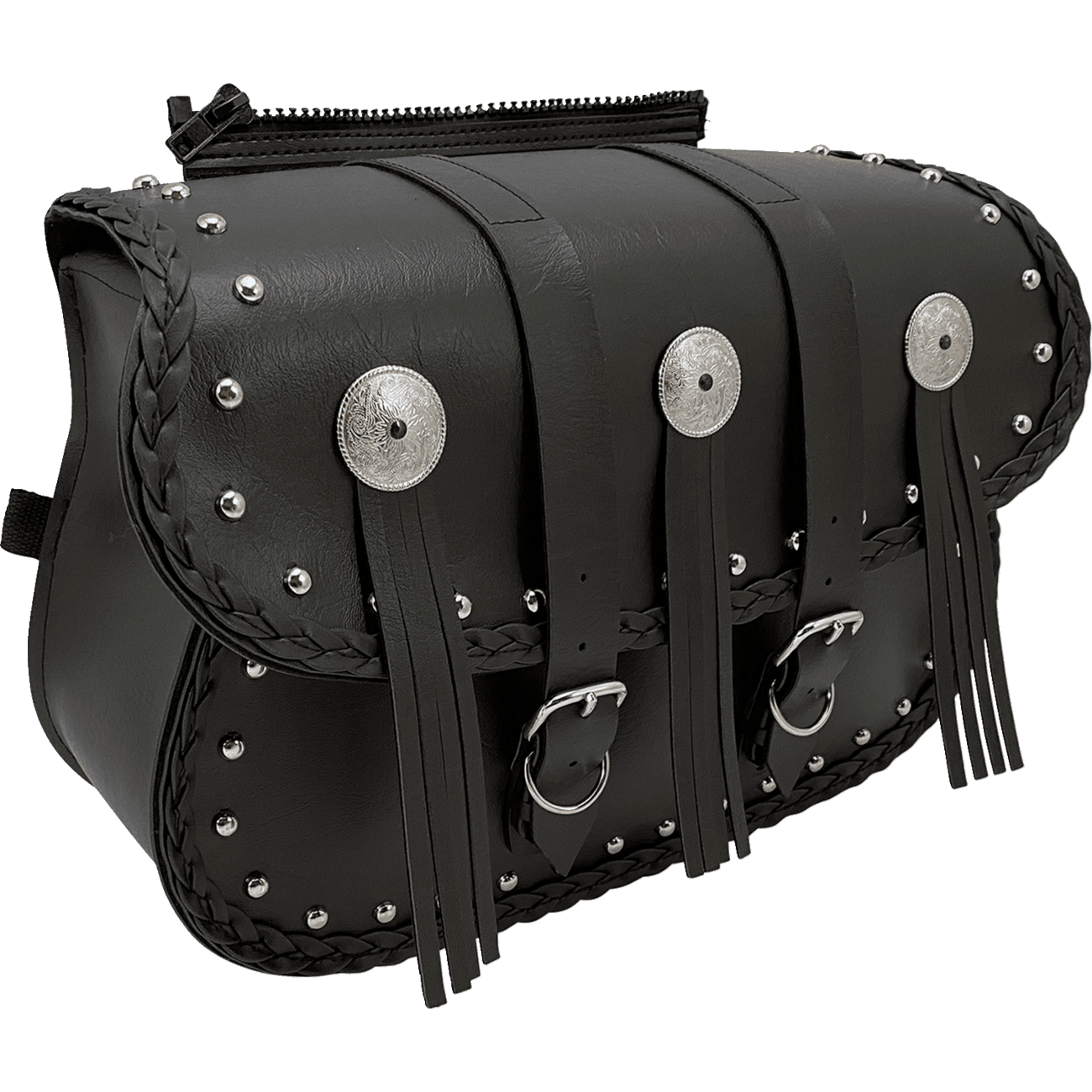 WILLIE & MAX LUGGAGE Warrior Saddlebag Black Studded Black 5832000