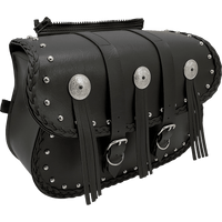 WILLIE & MAX LUGGAGE Warrior Saddlebag Black Studded Black 5832000