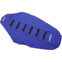 SDG 6-Ribbed Seat Cover Black Ribs/Blue Top/Blue Sides