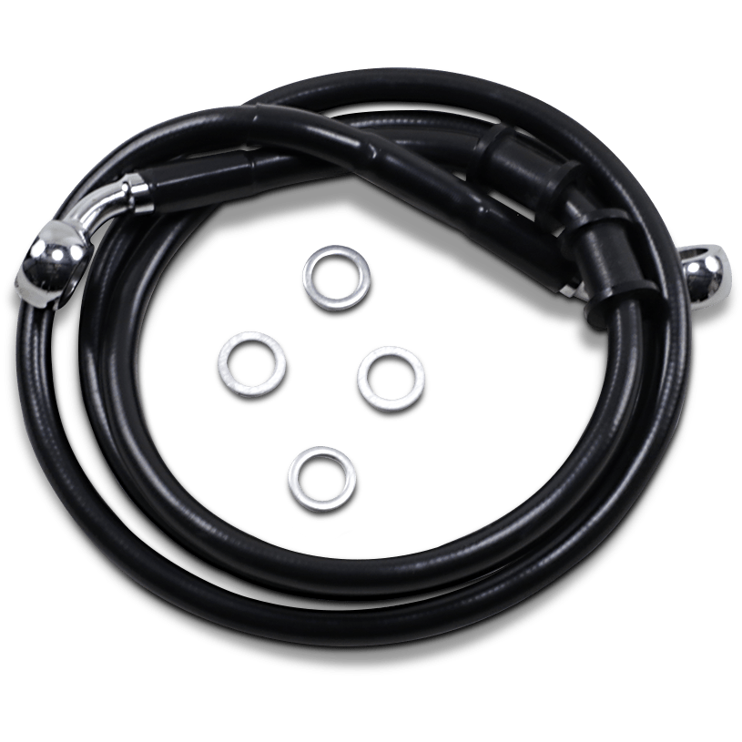 DRAG SPECIALTIES Brake Line Front +8" Black XL