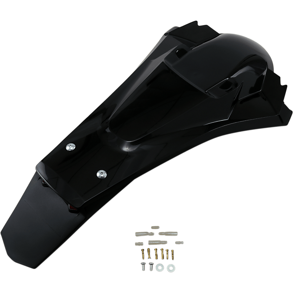 UFO Enduro Rear Fender with Light Black