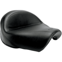 MUSTANG Seat Vintage Wide Touring Without Driver Backrest Two-Piece Smooth Black 76071