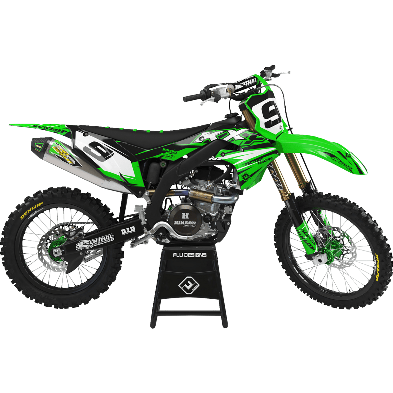 FLU DESIGNS INC. PTS 6 Graphic Kit KX 450F 21137