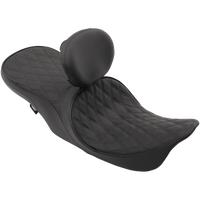 DRAG SPECIALTIES Low Forward Touring Seat Double Diamond Driver Backrest FLHR/FLHX '99-'07