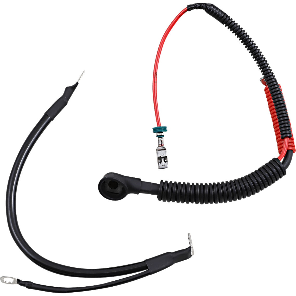 DRAG SPECIALTIES Black Battery Cable Set '09-'13 FLH/T