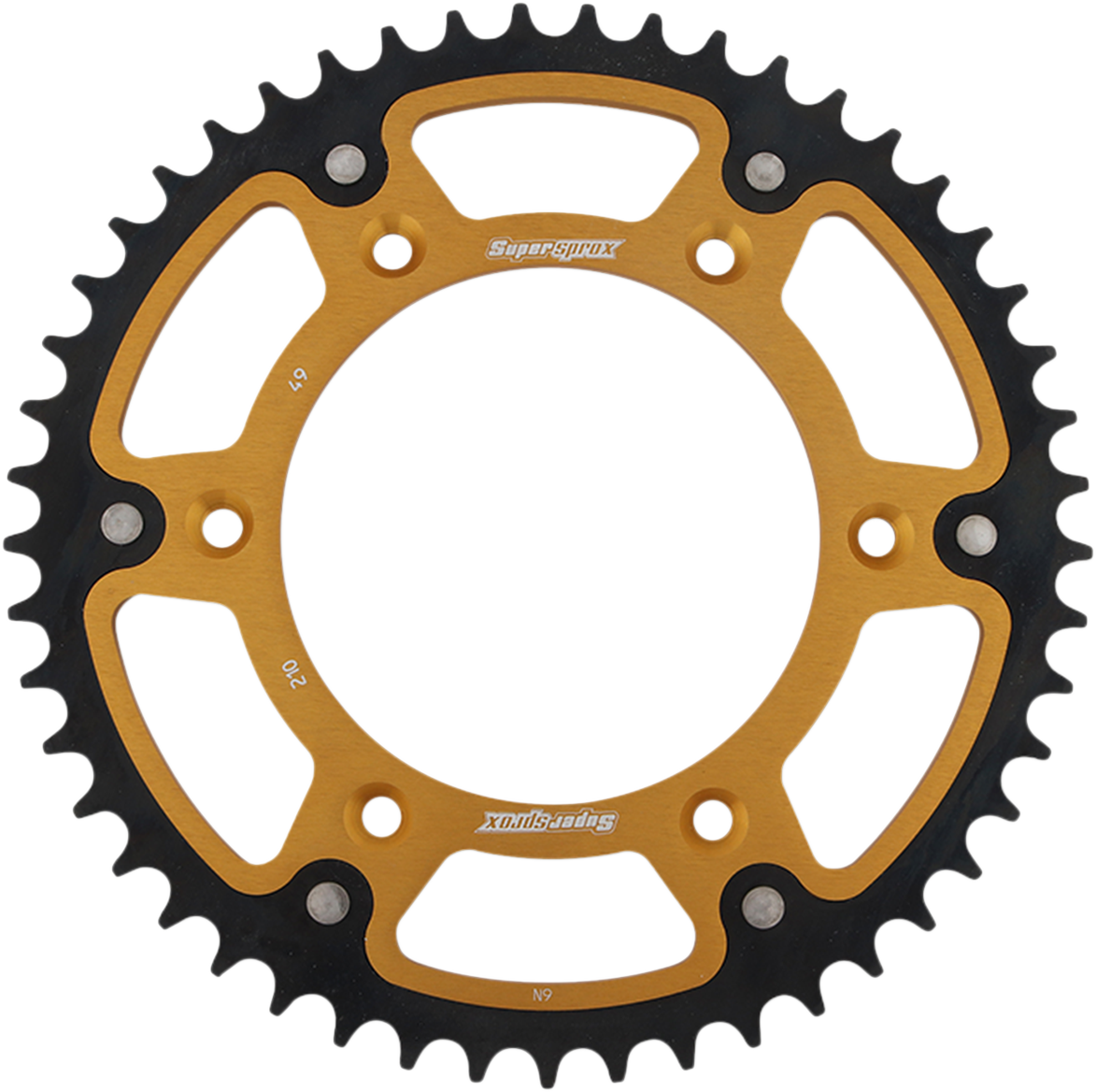 SUPERSPROX Stealth Rear Sprocket 49 Tooth Gold Honda RST21049GLD