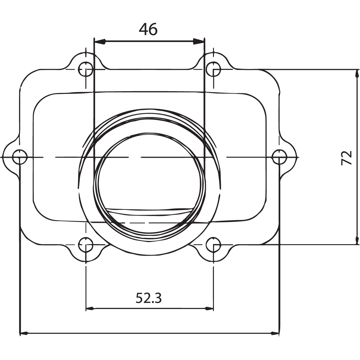 KIMPEX Carburetor Mounting Flange Ski-Doo