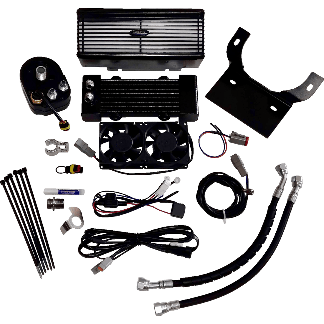 ULTRACOOL Oil Cooler Kit Flat Black Dyna DY1F