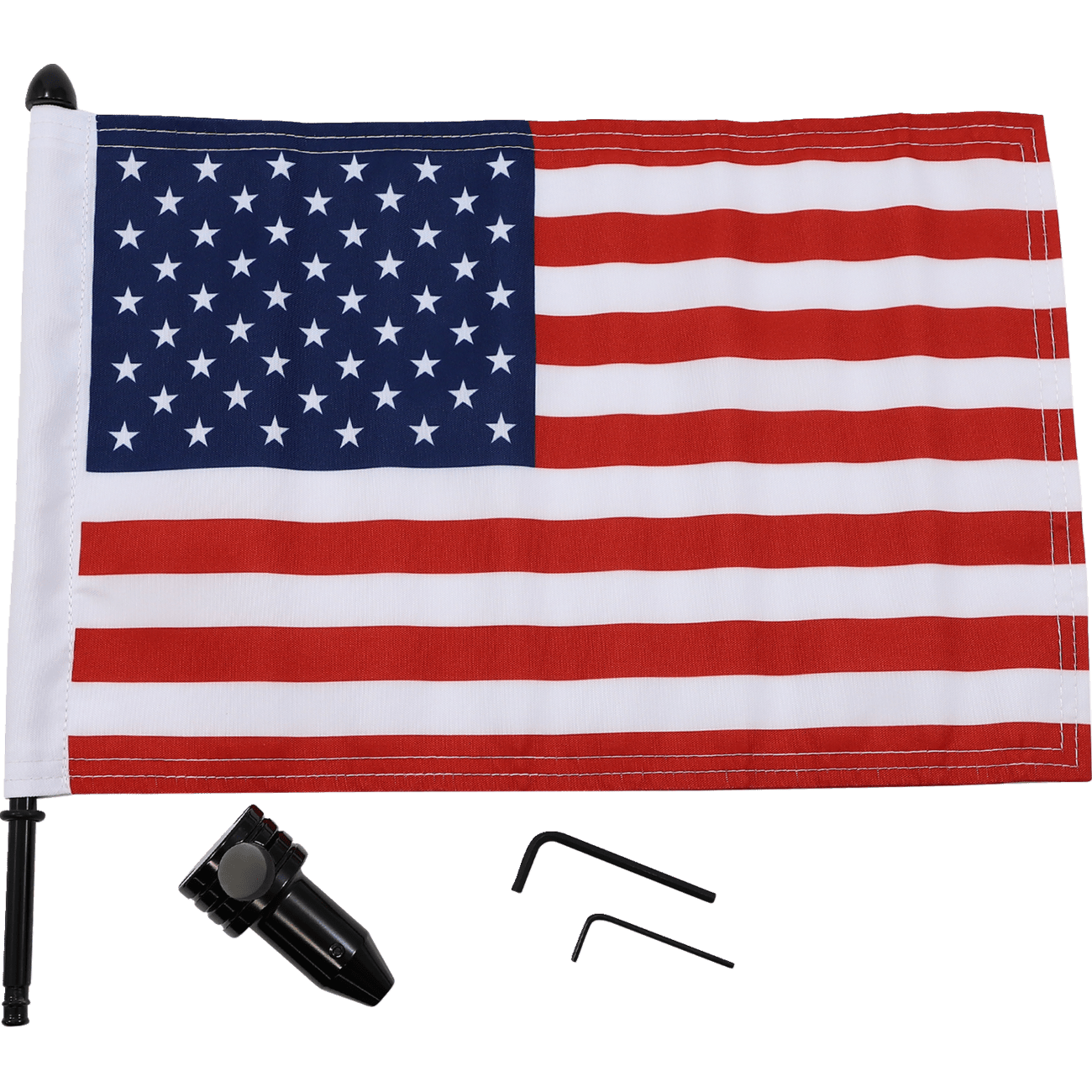 PRO PAD Saddlebag Fixed Upright Flag Mount 3/4" Bar 10" X 15" Flag BRFMFXD115