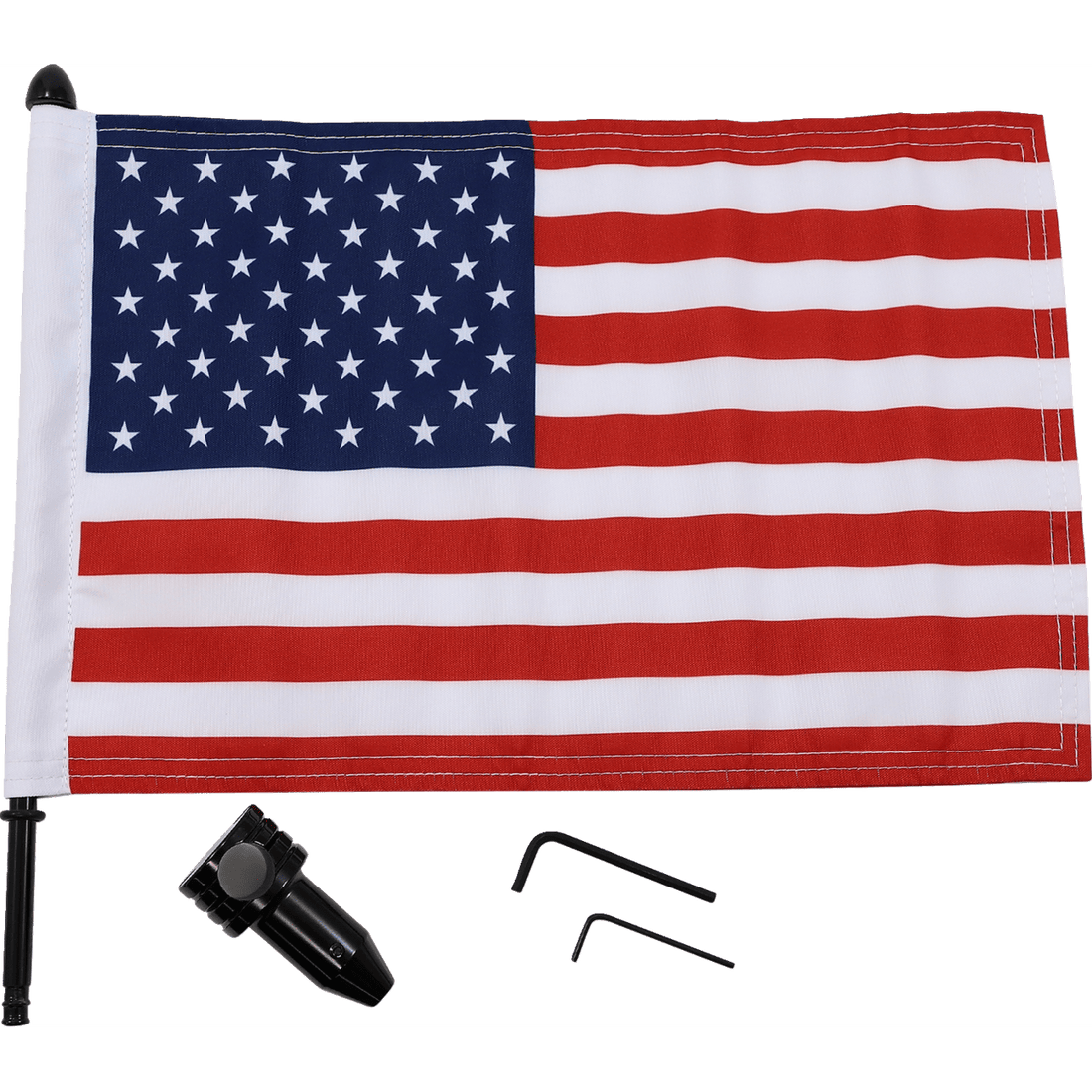 PRO PAD Saddlebag Fixed Upright Flag Mount 3/4" Bar 10" X 15" Flag BRFMFXD115