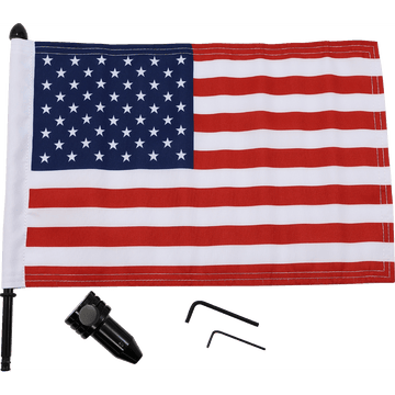 PRO PAD Saddlebag Fixed Upright Flag Mount 3/4" Bar 10" X 15" Flag BRFMFXD115