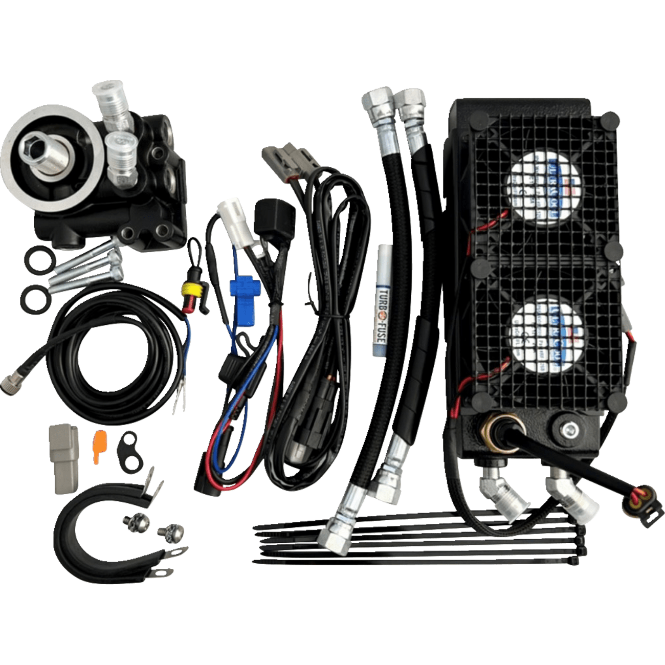 ULTRACOOL Oil Cooler Kit Naked Black Indian IN1N