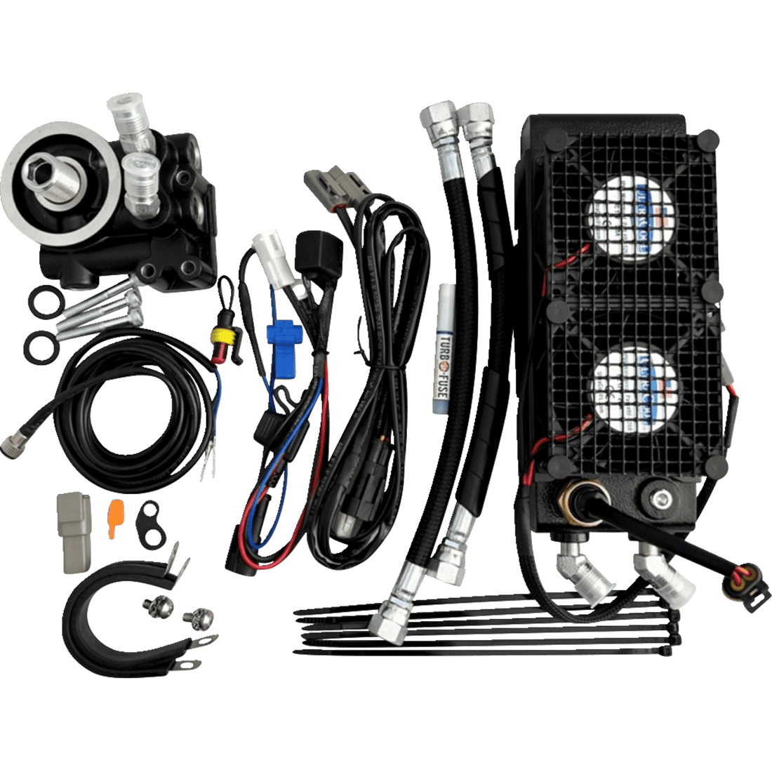 ULTRACOOL Oil Cooler Kit Naked Black Indian IN1N