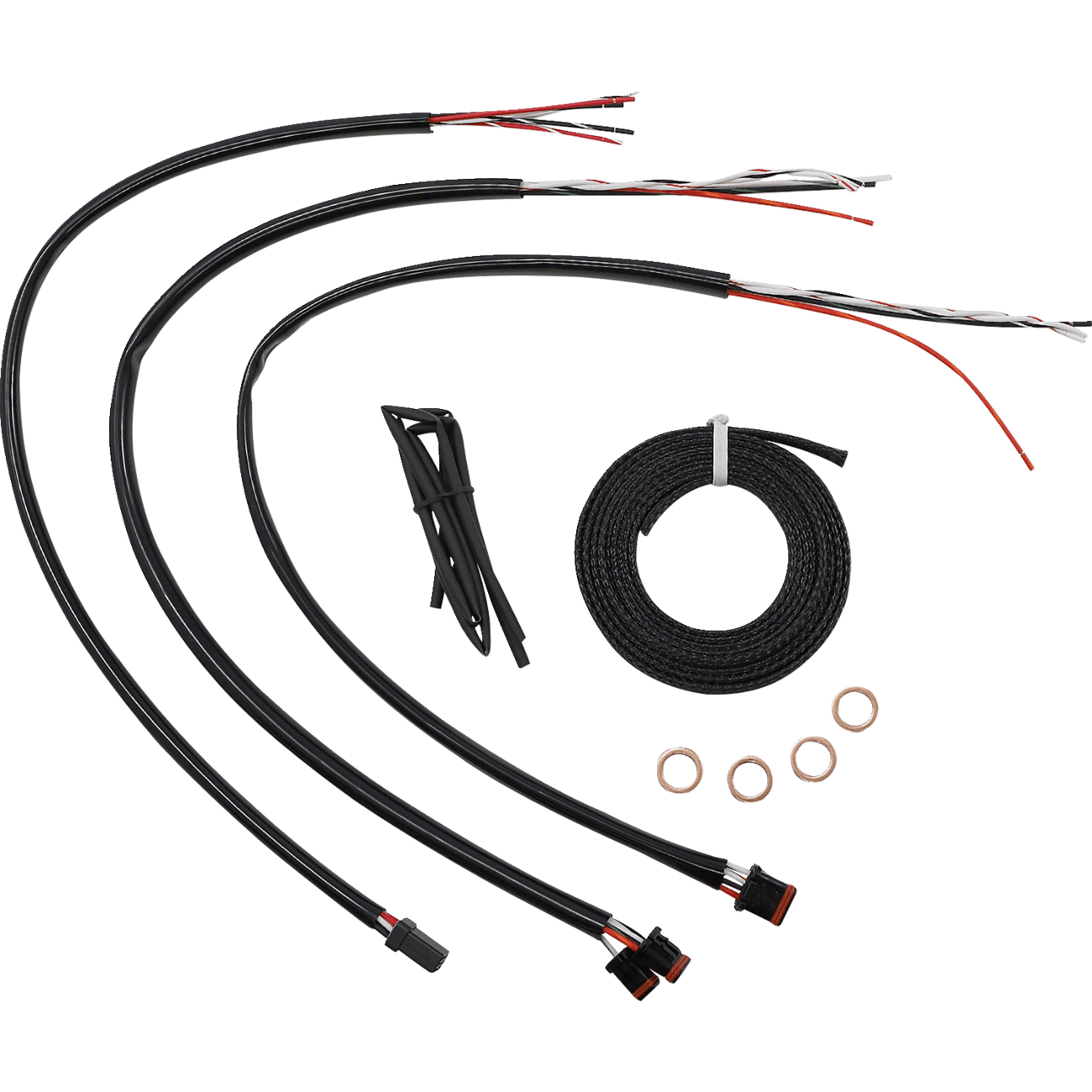 LA CHOPPERS Handlebar Cable/Brake Line Kit Quick Connect Complete 15" 17" Handlebars Midnight LA8156KT216M