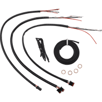 LA CHOPPERS Handlebar Cable/Brake Line Kit Quick Connect Complete 15" 17" Handlebars Midnight LA8156KT216M