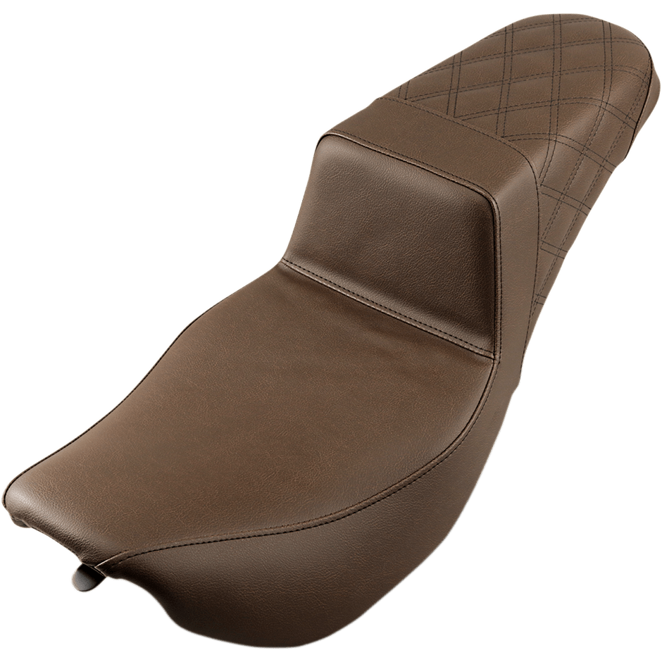 SADDLEMEN Step-Up Seat Rear Lattice Stitch Brown 89706173BR