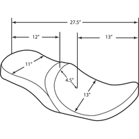 DRAG SPECIALTIES Low Touring Seat Diamond Yaffe Tanks FL '08-'23