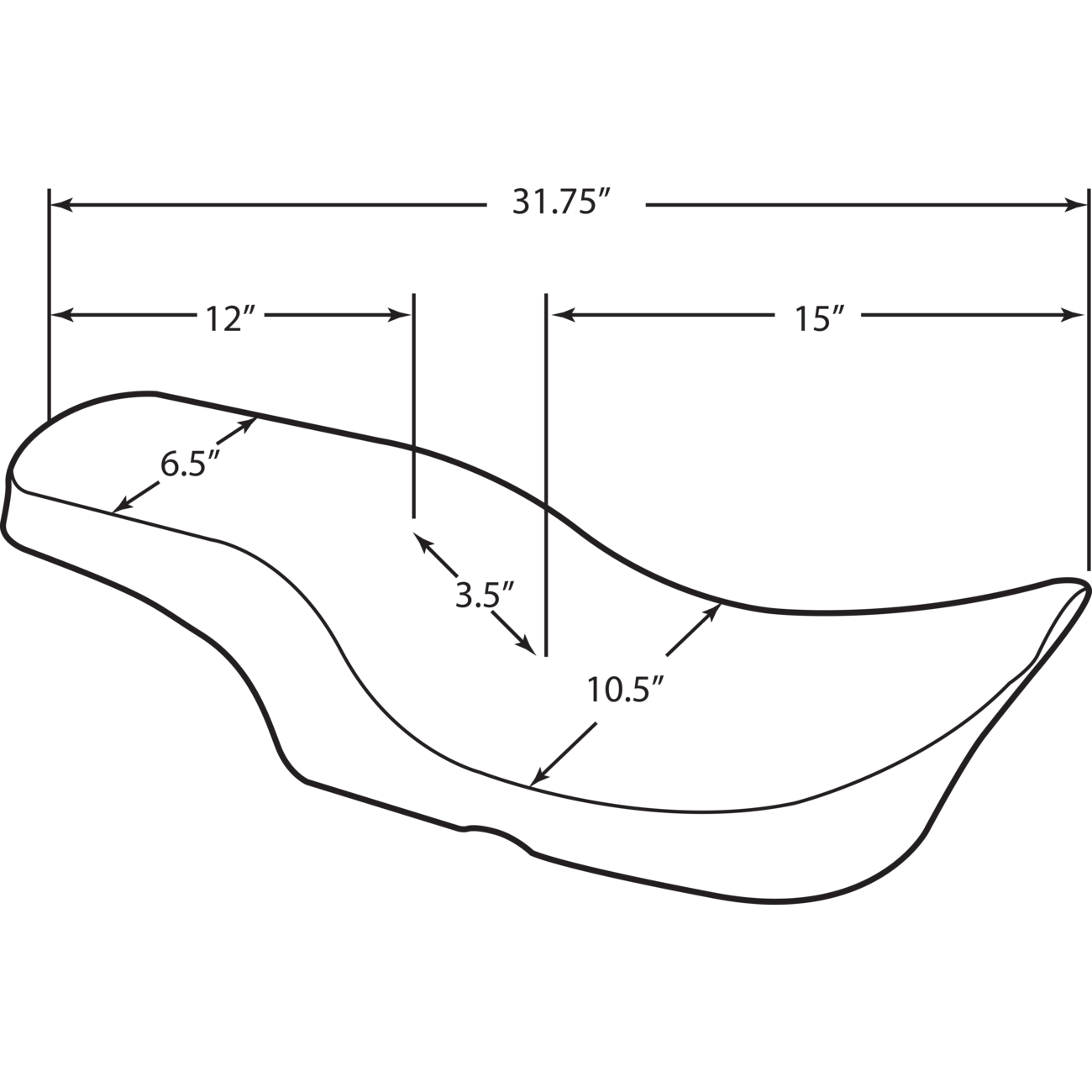 DRAG SPECIALTIES Spoon Seat Smooth RoadKing '97-'07