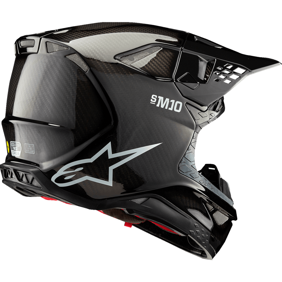 ALPINESTARS Supertech M10 Helmet Solid MIPS® Gloss Black Carbon Small 83003231188S