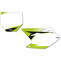 FACTORY EFFEX Graphic Number Plates White/Green KX