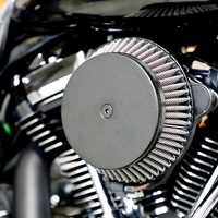 LA CHOPPERS Plain Cover Big Air Cleaner Kit Black LA239202B