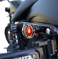 JOKER MACHINE LED Turn Signals Black with Red LEDs 05250RB