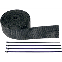 CYCLE PERFORMANCE PROD. Fiberglass Exhaust Wrap Kit Black 2" x 25' CPP/9042B