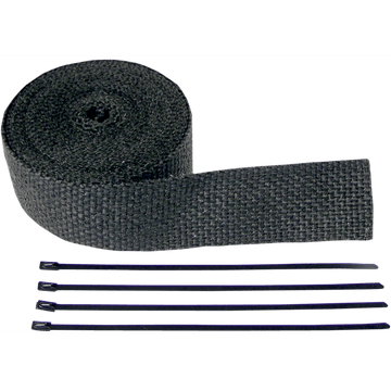 CYCLE PERFORMANCE PROD. Fiberglass Exhaust Wrap Kit Black 2" x 25' CPP/9042B