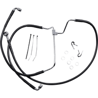 DRAG SPECIALTIES Brake Line Front Black +2"