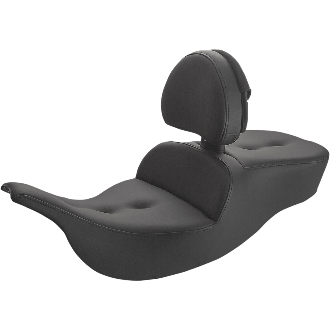 SADDLEMEN Roadsofa™ Pillow Top Seat With Backrest Black 89707181BR