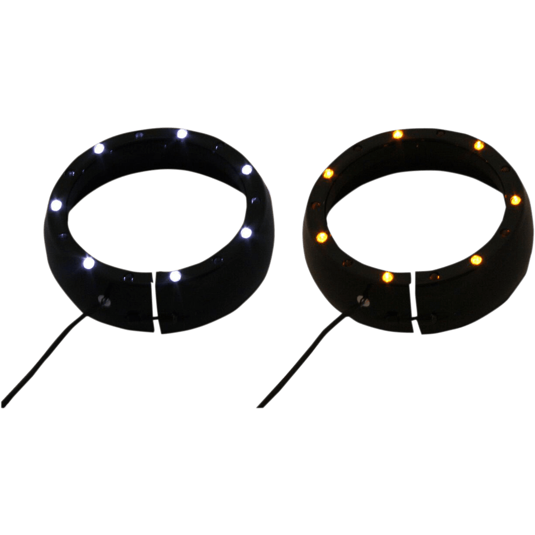 CUSTOM DYNAMICS Lighted Passing Lamp Trim Ring '14+ FLHT Black CDTB45TR1B