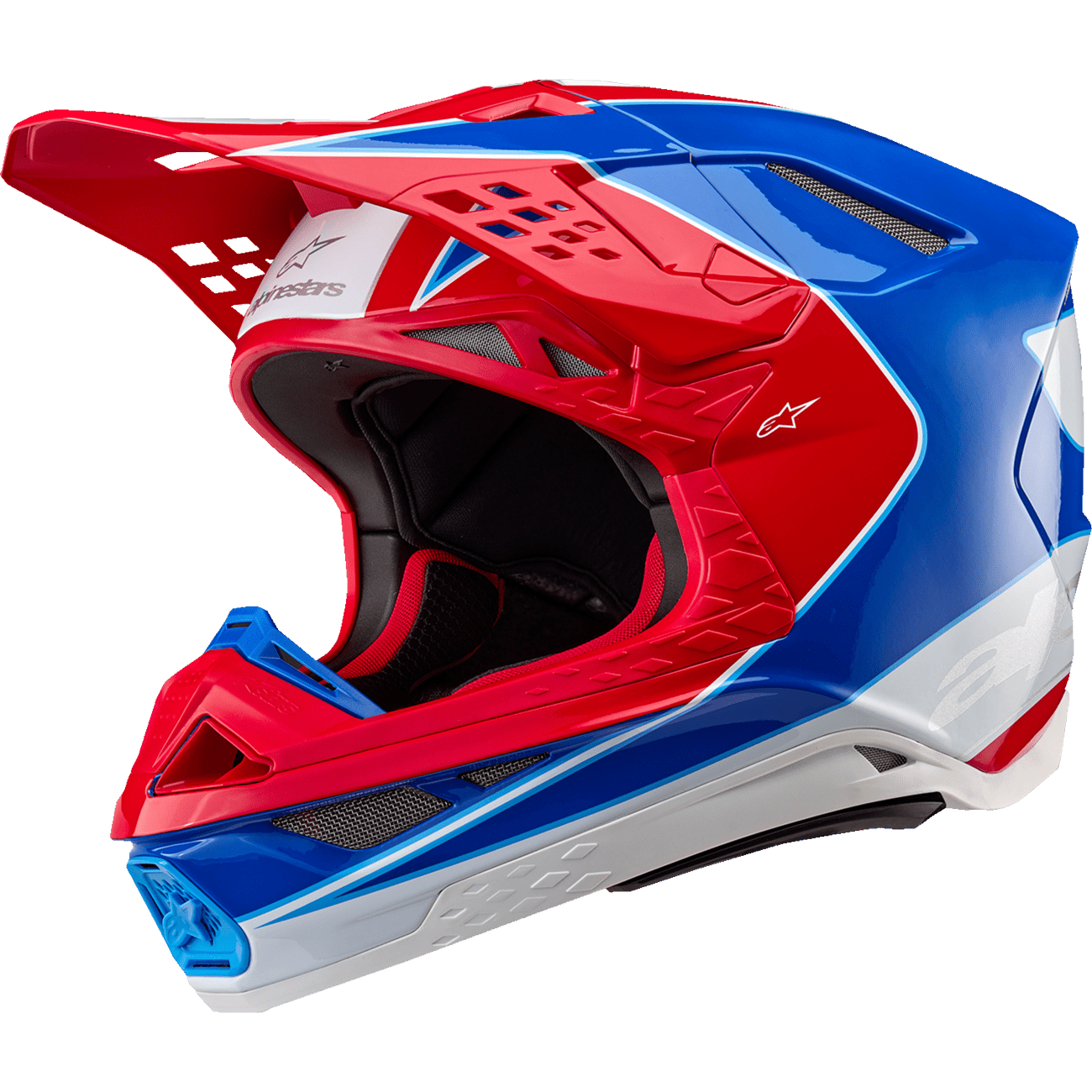 ALPINESTARS Supertech M10 Helmet Aeon MIPS® Gloss Bright Red/Blue Large 83019233017L