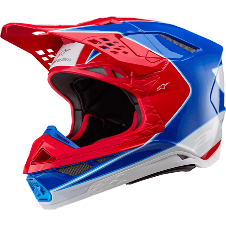 ALPINESTARS Supertech M10 Helmet Aeon MIPS® Gloss Bright Red/Blue Large 83019233017L